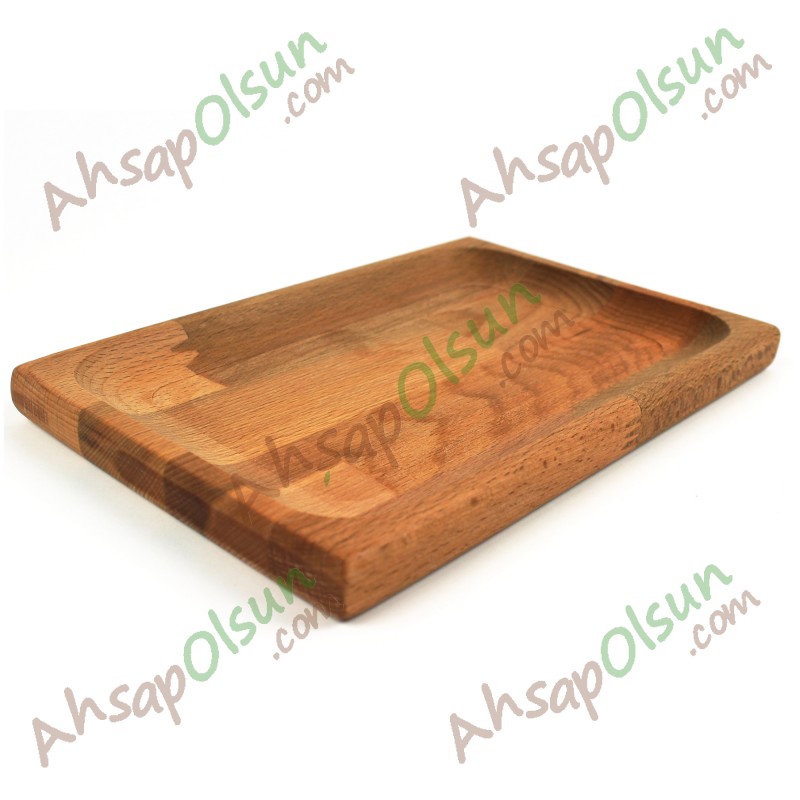Ahşap İkram Tepsi · 4 köşe · 24x16 cm Ahşap İkram Tepsi · 4 köşe · 24x16 cm