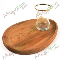 Ahşap İkram Tepsi · Damla · 23x18 cm Ahşap İkram Tepsi · Damla · 23x18 cm
