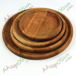 Ahşap Yuvarlak Tabak · Ø:14