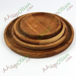 Ahşap Yuvarlak Tabak · Ø:18
