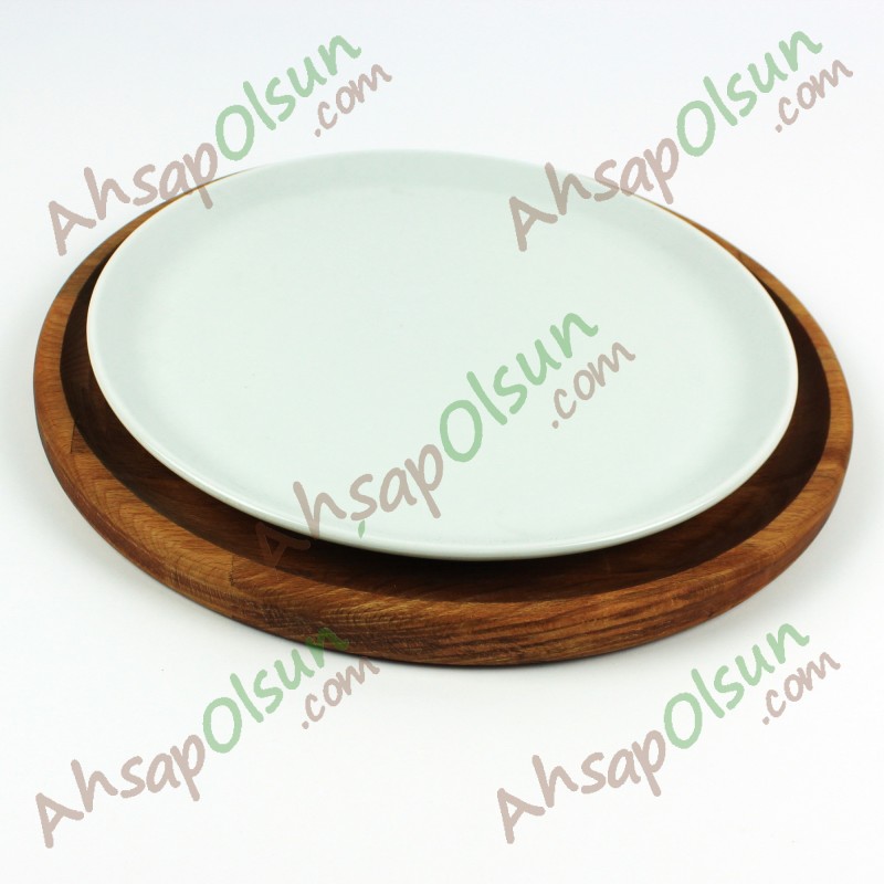 Ahşap Yuvarlak Tabak · Ø:22