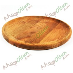 Ahşap Yuvarlak Tabak · Ø:28