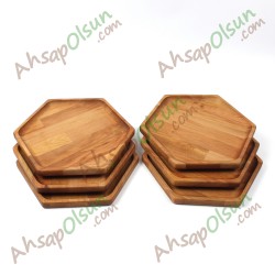 Ahşap Altıgen Tabak No:4 · 27,7x24,3 cm Ahşap Altıgen Tabak No:4 · 27,7x24,3 cm