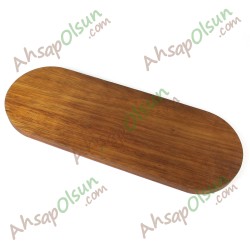 iroko Oval Tabak Kayık · 44x16 cm