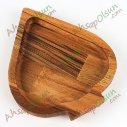 Ahşap Tabak · İskambil Maça · 17x13 cm