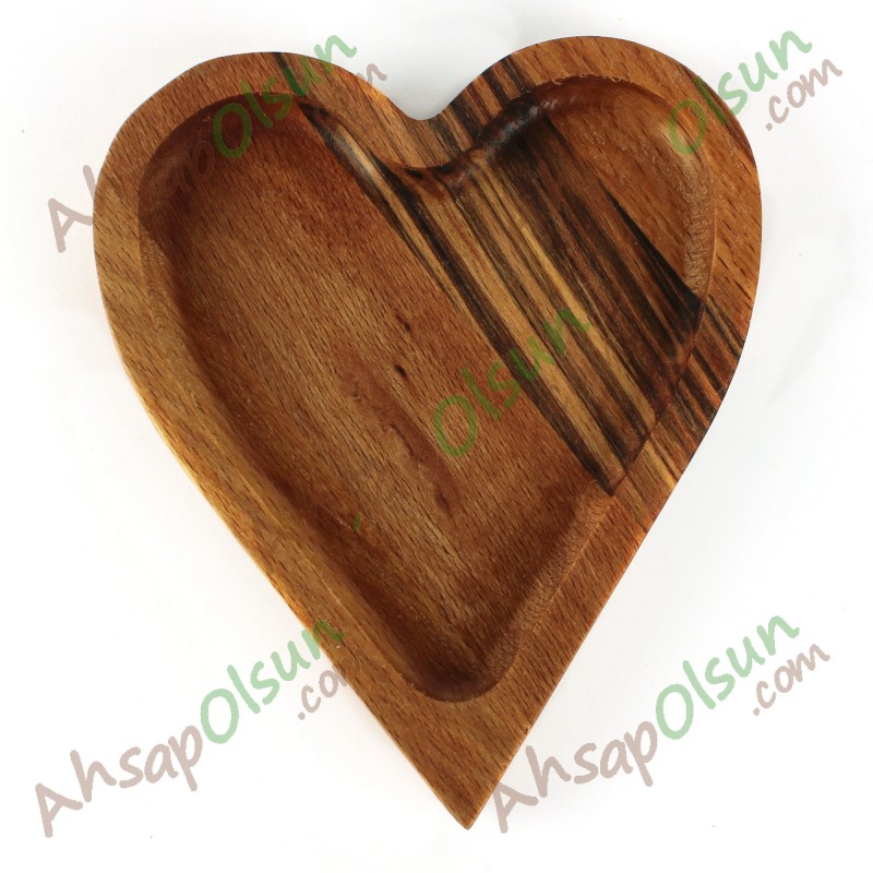 Ahşap Tabak · İskambil Kupa · 15,5x13 cm Ahşap Tabak · İskambil Kupa · 15,5x13 cm