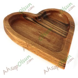 Ahşap Tabak · İskambil Kupa · 15,5x13 cm Ahşap Tabak · İskambil Kupa · 15,5x13 cm