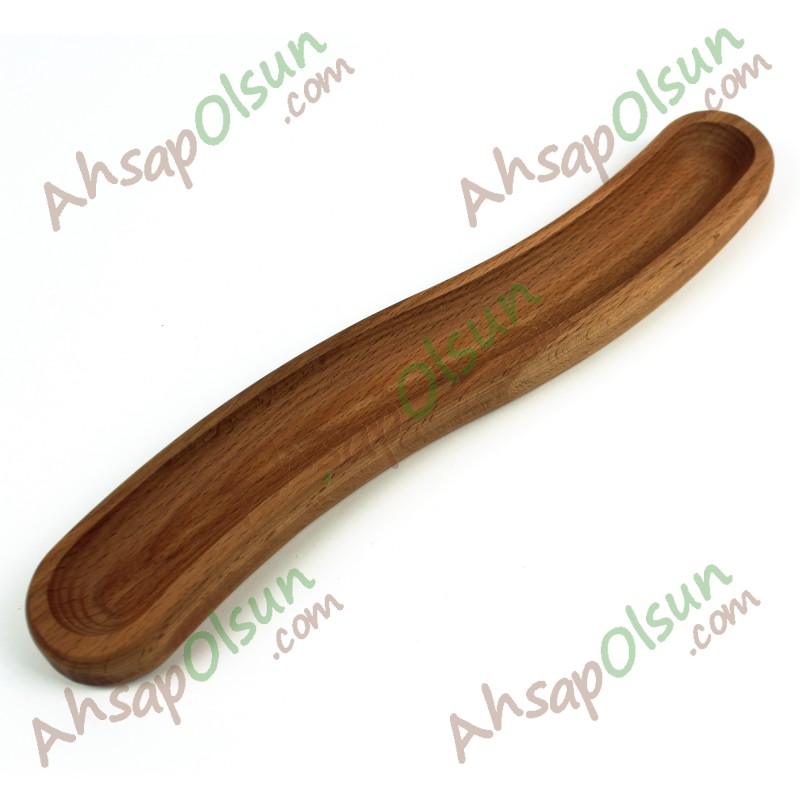 Ahşap Kavisli Zeytin sunum No:2 · 30x6 cm