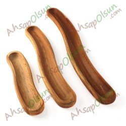 Ahşap Kavisli Zeytin sunum No:2 · 30x6 cm