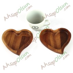Ahşap Sosluk Lokumluk · Kalp 10x9 cm Ahşap Sosluk Lokumluk · Kalp 10x9 cm