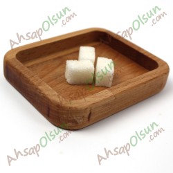 Ahşap Sosluk Çerezlik Dörtgen · 10,6x8,6 cm