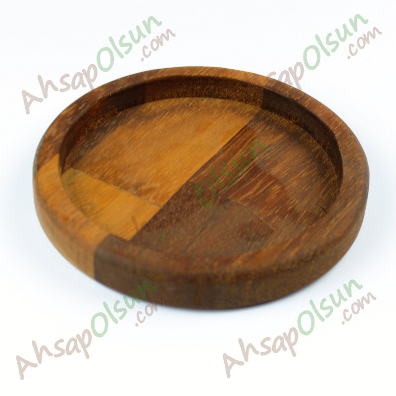 Ahşap Çerezlik · Yuvarlak Iroko · 12,5x12,5cm Ahşap Çerezlik · Yuvarlak Iroko · 12,5x12,5cm