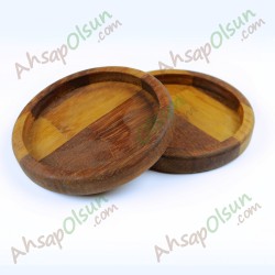 Ahşap Çerezlik · Yuvarlak Iroko · 12,5x12,5cm Ahşap Çerezlik · Yuvarlak Iroko · 12,5x12,5cm