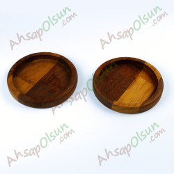 Ahşap Çerezlik · Yuvarlak Iroko · 12,5x12,5cm Ahşap Çerezlik · Yuvarlak Iroko · 12,5x12,5cm