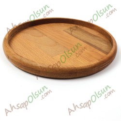Ahşap servis tepsi Tabak · Ø20