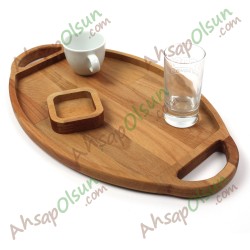 Ahşap Saplı Sunum Tepsisi No:2 · 38x22 cm Ahşap Saplı Sunum Tepsisi No:2 · 38x22 cm