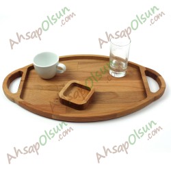 Ahşap Saplı Sunum Tepsisi No:2 · 38x22 cm Ahşap Saplı Sunum Tepsisi No:2 · 38x22 cm