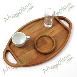 Ahşap Saplı Sunum Tepsisi No:2 · 38x22 cm Ahşap Saplı Sunum Tepsisi No:2 · 38x22 cm