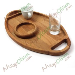 Ahşap Saplı Sunum Tepsisi No:2 · 38x22 cm Ahşap Saplı Sunum Tepsisi No:2 · 38x22 cm