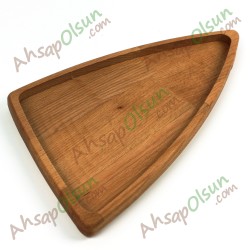 Ahşap Üçgen Tepsi · 35x18 cm