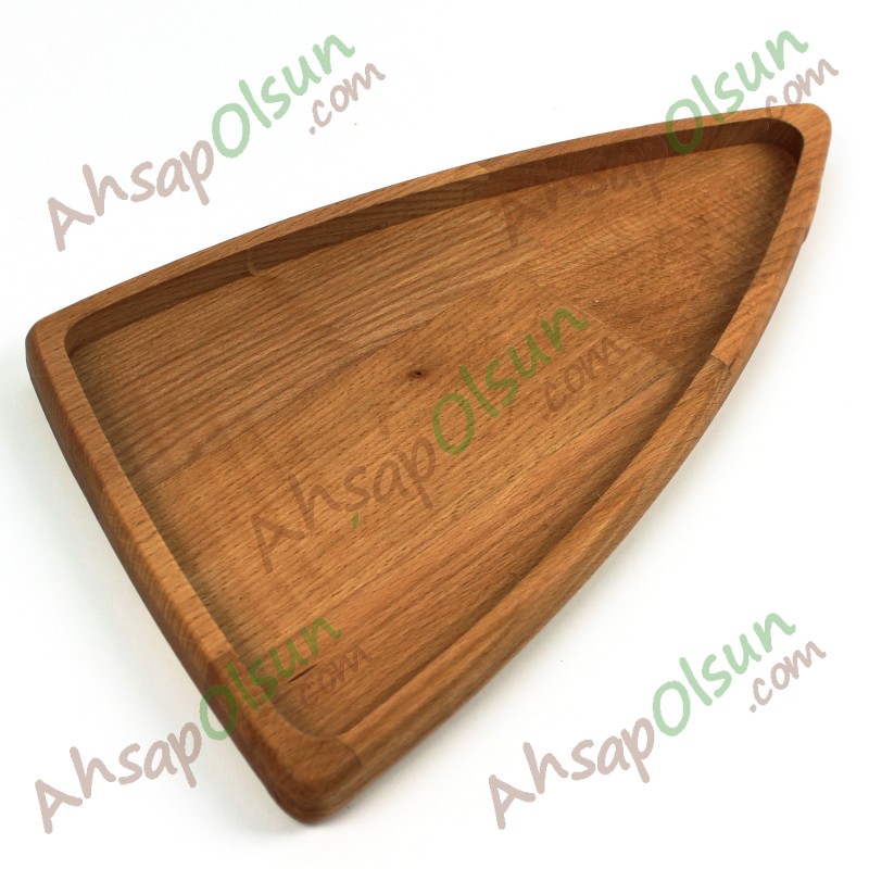 Ahşap Üçgen Tepsi · 35x18 cm