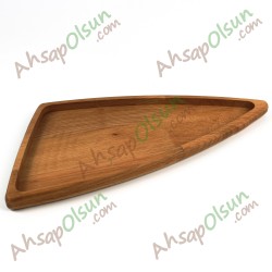 Ahşap Üçgen Tepsi · 35x18 cm