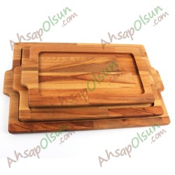 Ahşap Kulplu Tepsi No:2 · 43x25 cm Ahşap Kulplu Tepsi No:2 · 43x25 cm