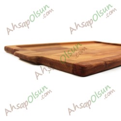 Ahşap Kulplu Tepsi No:3 · 48x30 cm