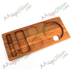 Ahşap Otel Tipi Karşılama Tepsisi · 45,4x19 cm