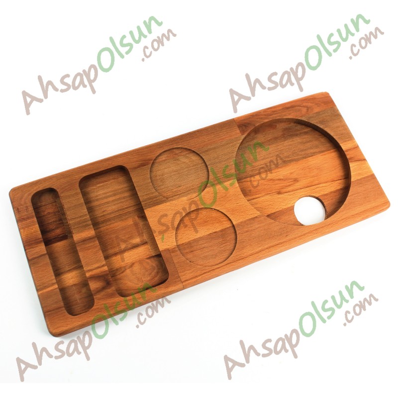 Ahşap Otel Tipi Karşılama Tepsisi · 45,4x19 cm