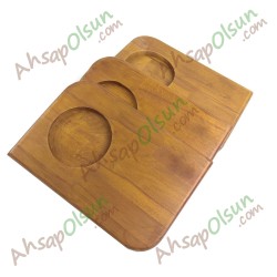 Ahşap Çikolata Dondurma Sunum Tahtası Vernikli · 25x17 cm