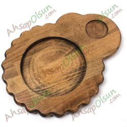 Ahşap Papatya Künefe Servis Tabak · Ceviz renk 30,3x23 cm Ahşap Papatya Künefe Servis Tabak · Ceviz renk 30,3x23 cm