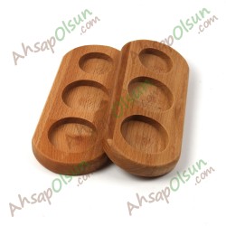 Ahşap 3 Göz Menaj Altlık · 20,3x8,4 cm Ahşap 3 Göz Menaj Altlık · 20,3x8,4 cm