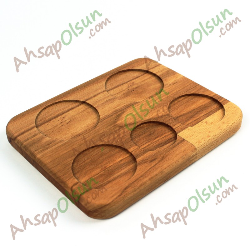 Ahşap 5 Göz Menaj Altlık · 18x14,5 cm Ahşap 5 Göz Menaj Altlık · 18x14,5 cm