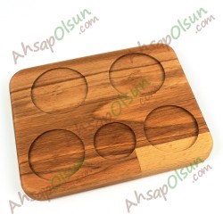 Ahşap 5 Göz Menaj Altlık · 18x14,5 cm Ahşap 5 Göz Menaj Altlık · 18x14,5 cm