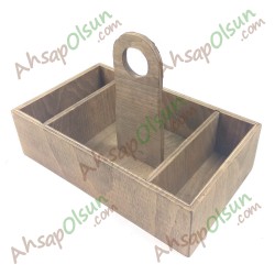 Ahşap Çok Gözlü Masa Düzenleyici Menaj Setup · 29x18 h:20 cm Ahşap Çok Gözlü Masa Düzenleyici Menaj Setup · 29x18 h:20 cm