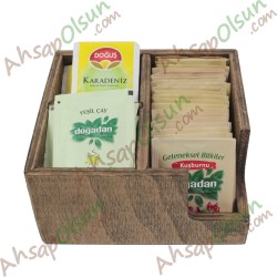 Ahşap Çok Gözlü Masa Düzenleyici Menaj Setup Stand· 16,5x16 h:8 cm Ahşap Çok Gözlü Masa Düzenleyici Menaj Setup Stand· 16,5x16 h:8 cm