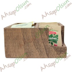 Ahşap Çok Gözlü Masa Düzenleyici Menaj Setup Stand· 16,5x16 h:8 cm Ahşap Çok Gözlü Masa Düzenleyici Menaj Setup Stand· 16,5x16 h:8 cm