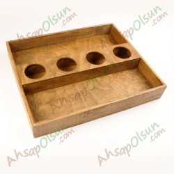 Ahşap Yüksek Tepsi · 39,5x33cm Ahşap Yüksek Tepsi · 39,5x33cm