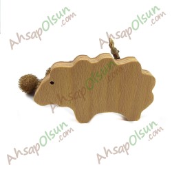 Neşeli Ahşap Hayvan Figürleri · Koyun · 11,7x7,5 cm