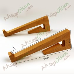 Ahşap Dizüstü Bilgisayar Yükseltici stand · 23x8cm