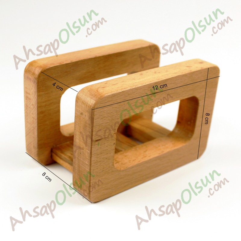 Ahşap Dizüstü Bilgisayar Tutucusu · Duvar veya Masa · 12x8cm