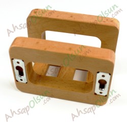 Ahşap Dizüstü Bilgisayar Tutucusu · Duvar veya Masa · 12x8cm