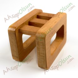 Ahşap Dizüstü Bilgisayar Tutucusu · Duvar veya Masa · 12x8cm