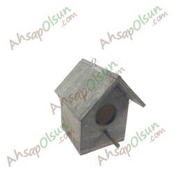 Ahşap Küçük Kuş Evi · Serçe Köşkü 13x13 h16 cm