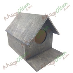 Ahşap Büyük Kuş Evi · Güvercin Yuvası · 35x23 h25 cm