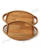 Wooden serving trays